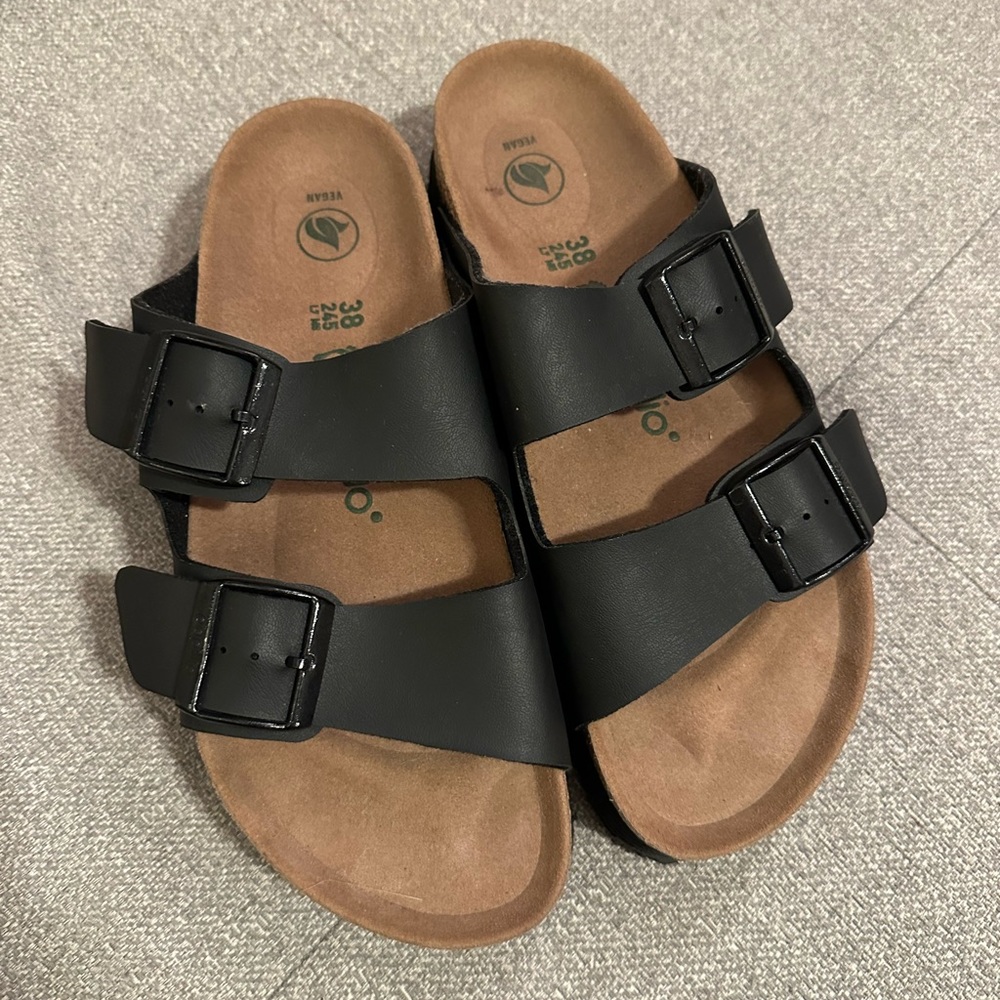 Birkenstock black Arizona Platform Vegan 7.5 brand new